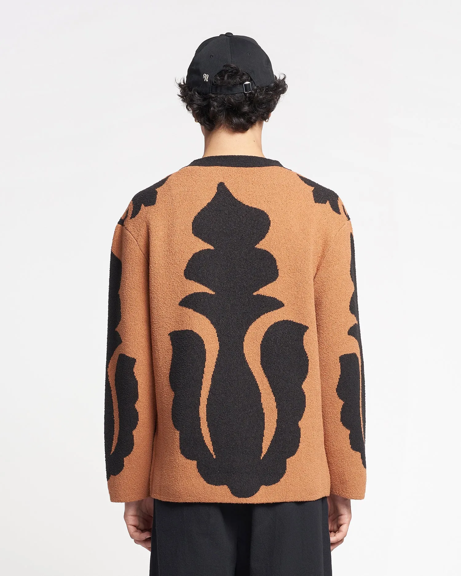 Boan - Terry-Jacquard Cardigan - Brown/Black sold by Nanushka product image thumbnail 2