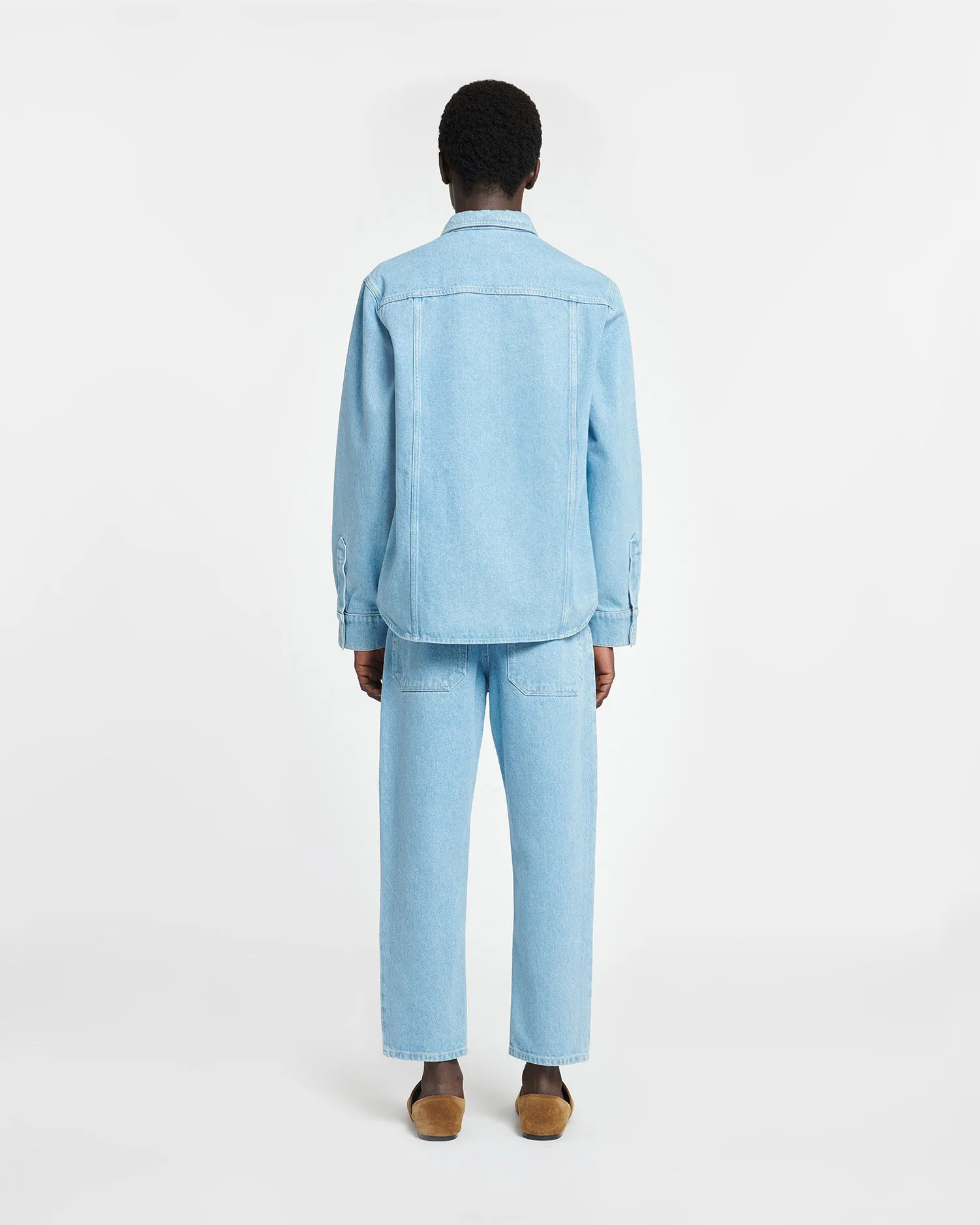 Tristo - Patch Pocket Denim Overshirt - Eco Light Wash sold by Nanushka product image thumbnail 3