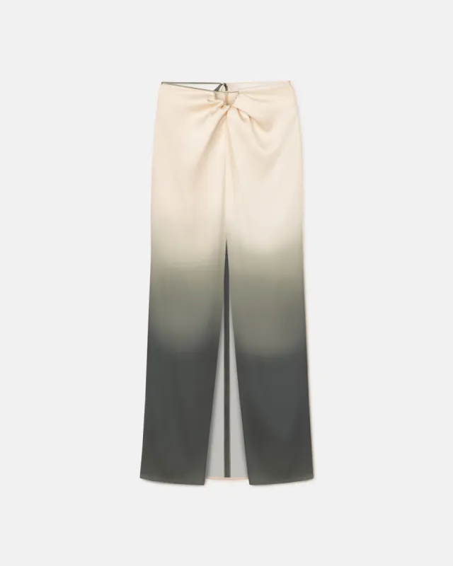 Lianne - Slip Satin Midi Skirt - Moss Gradient sold by Nanushka