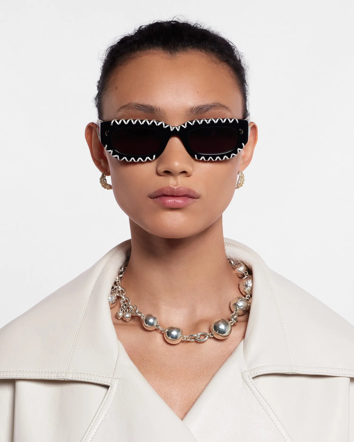 Kadee Crochet - Crocheted D-Frame Sunglasses - Black sold by Nanushka product image thumbnail 5