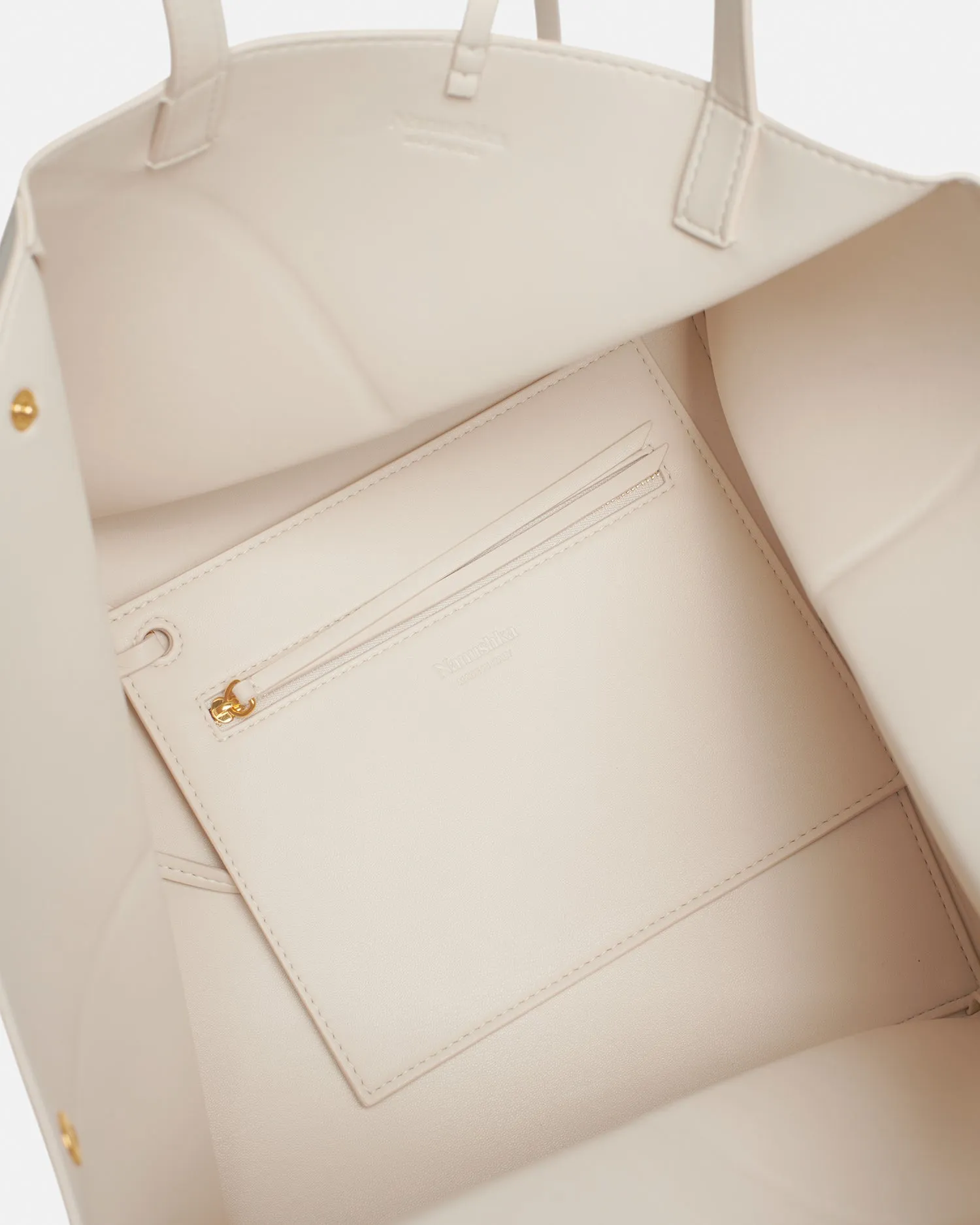 The Origami Tote - Alt-Nappa Tote - Creme sold by Nanushka product image thumbnail 5