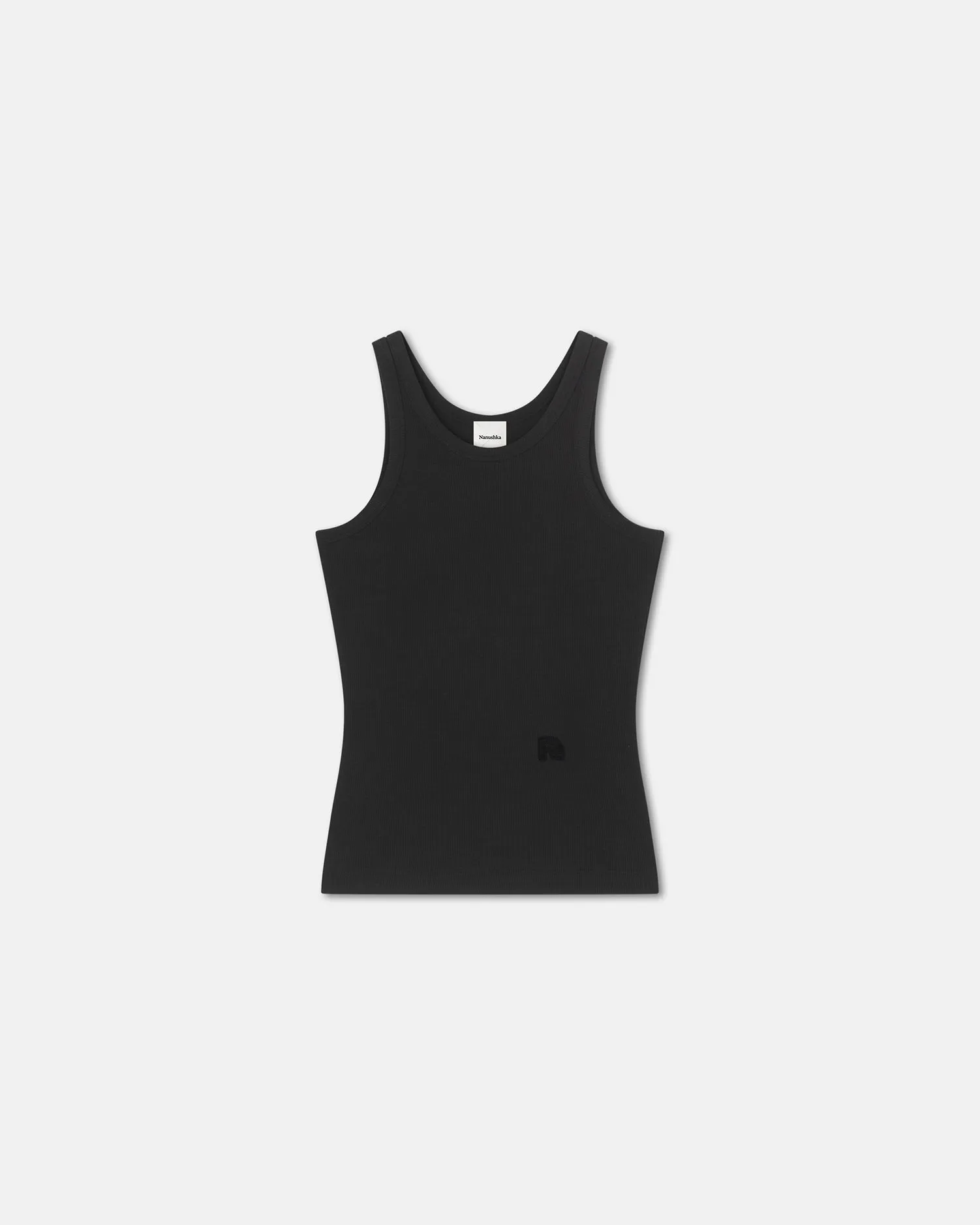 Herve - Ribbed-Jersey Tank Top - Black sold by Nanushka