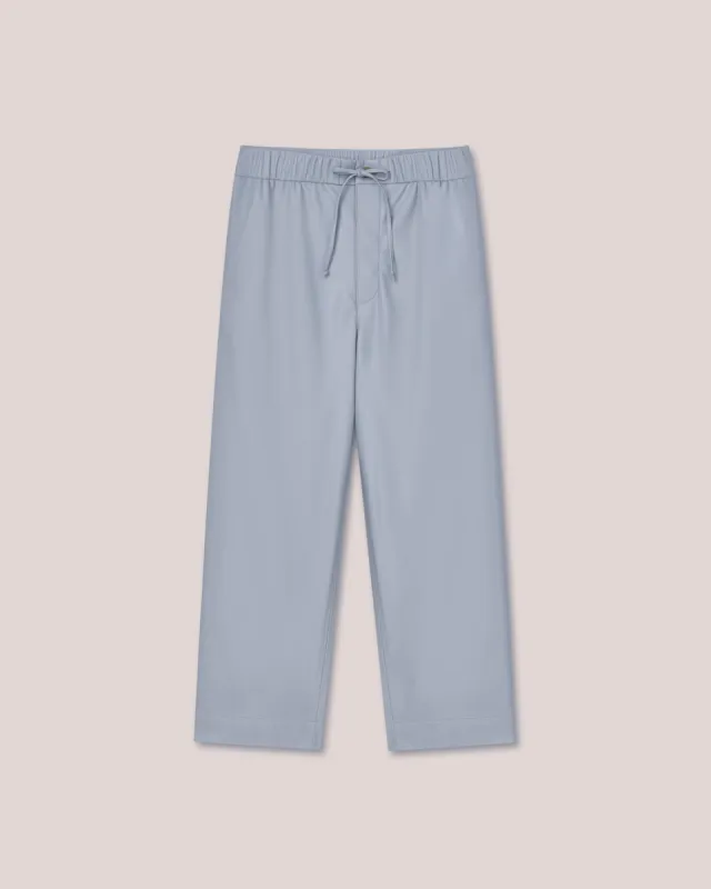 Jain - SaleOkoborâ„¢ Alt-Leather Relaxed Pants - Dusty Blue sold by Nanushka