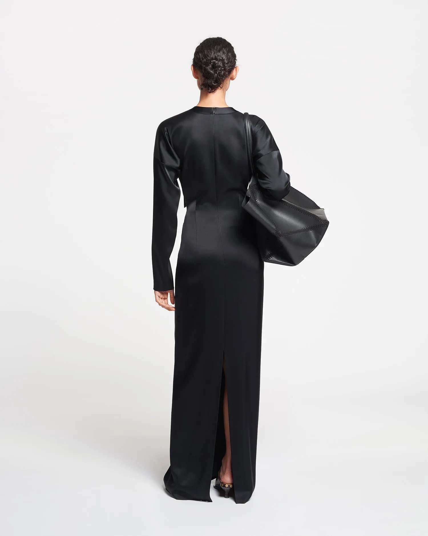 Beatriz - Slip Satin Maxi Dress - Black sold by Nanushka product image thumbnail 2