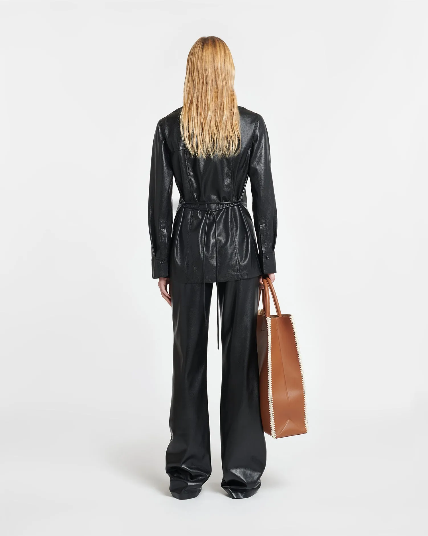 Karline - Okobor™ Alt-Leather Shirt - Black sold by Nanushka product image thumbnail 3