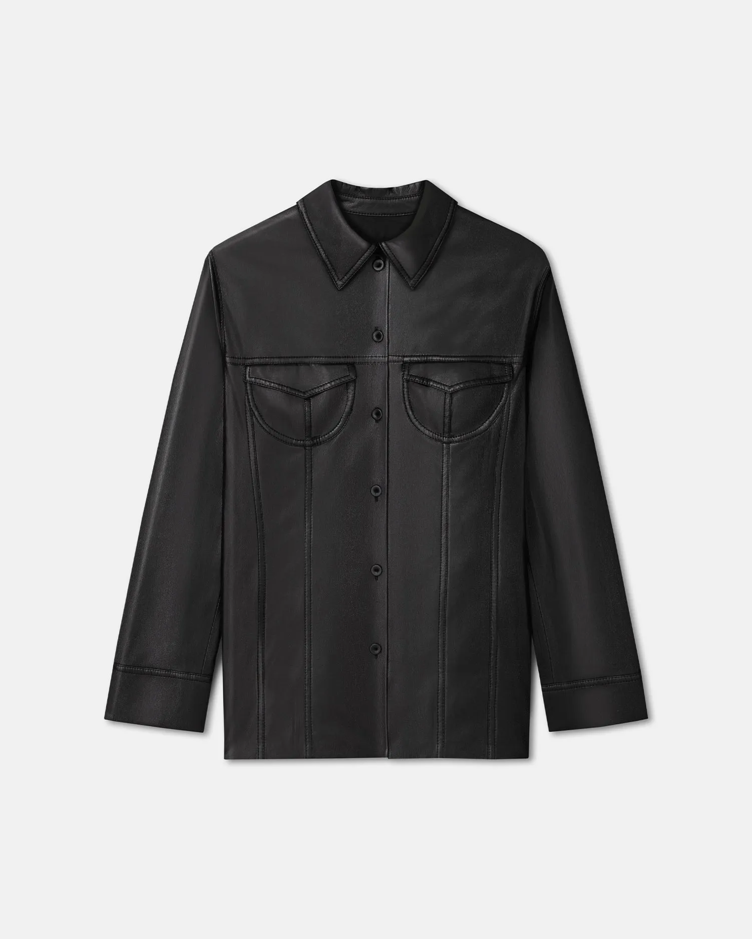 Karline - Okobor™ Alt-Leather Shirt - Black sold by Nanushka product image thumbnail 4