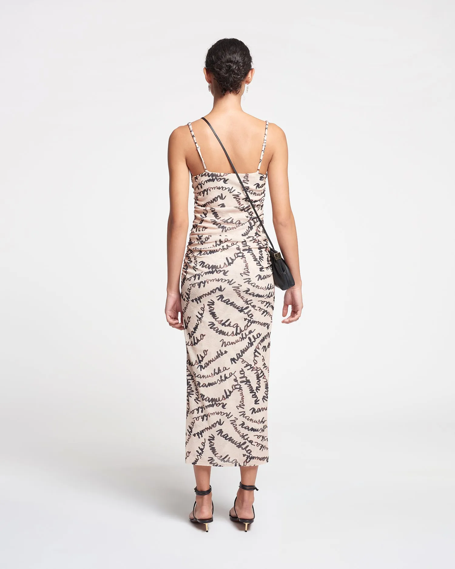 Alexa - Mesh Jersey Midi Dress - Scribble Logo sold by Nanushka product image thumbnail 2