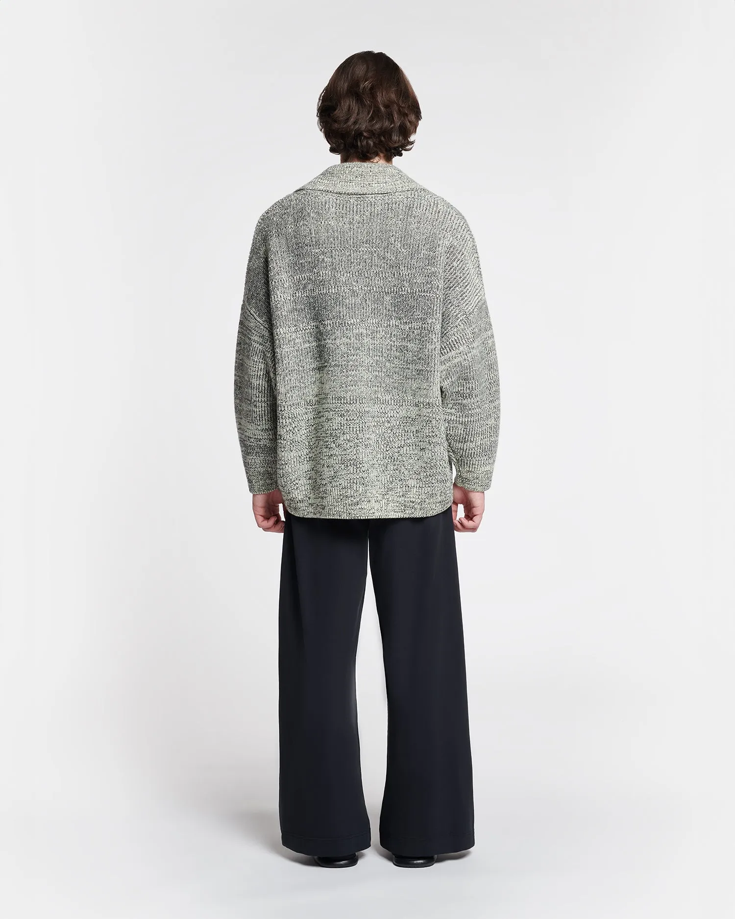 Delier - Cashmere-Blend Mouline Sweater - Black/Moon sold by Nanushka product image thumbnail 5