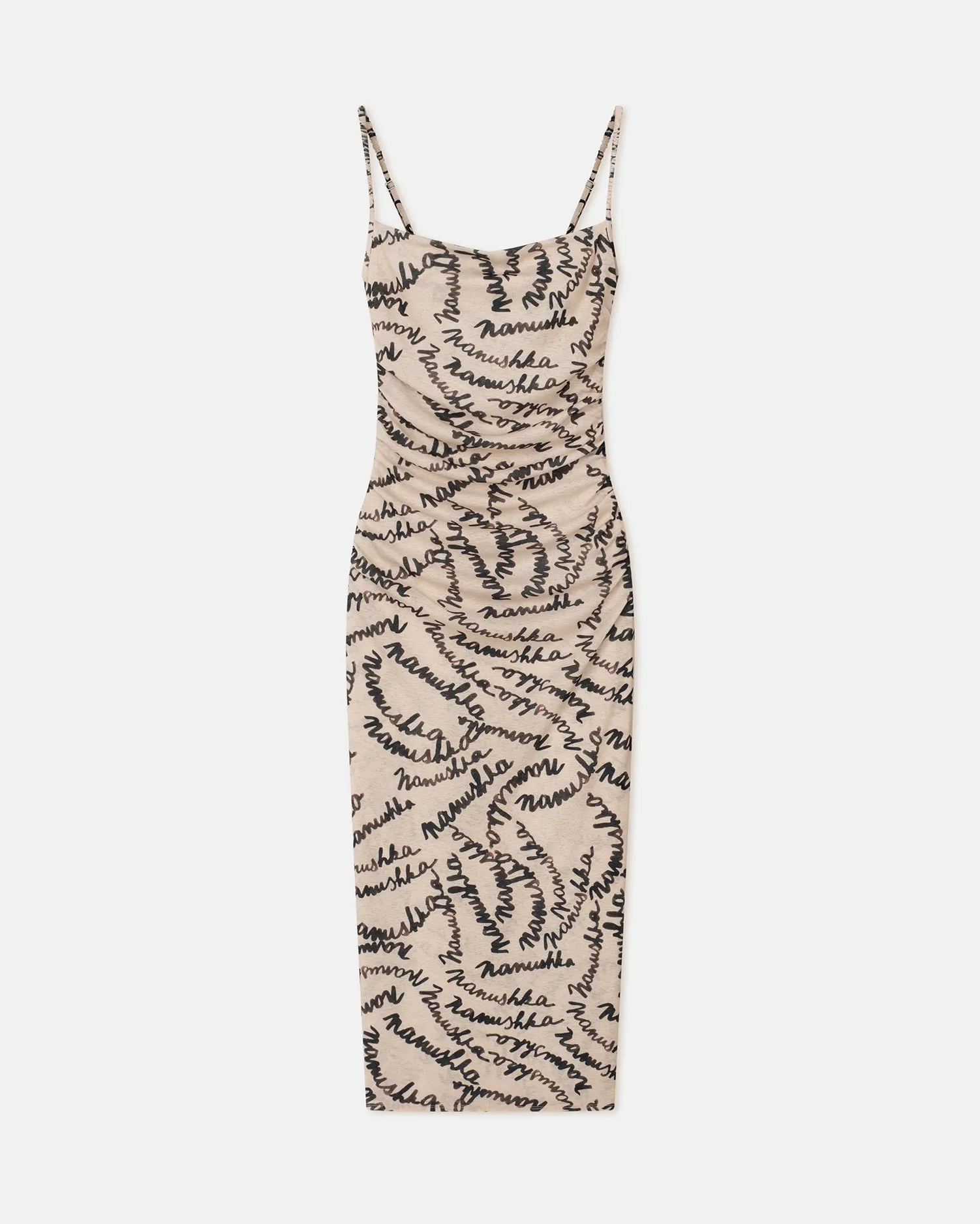 Alexa - Mesh Jersey Midi Dress - Scribble Logo sold by Nanushka product image thumbnail 3