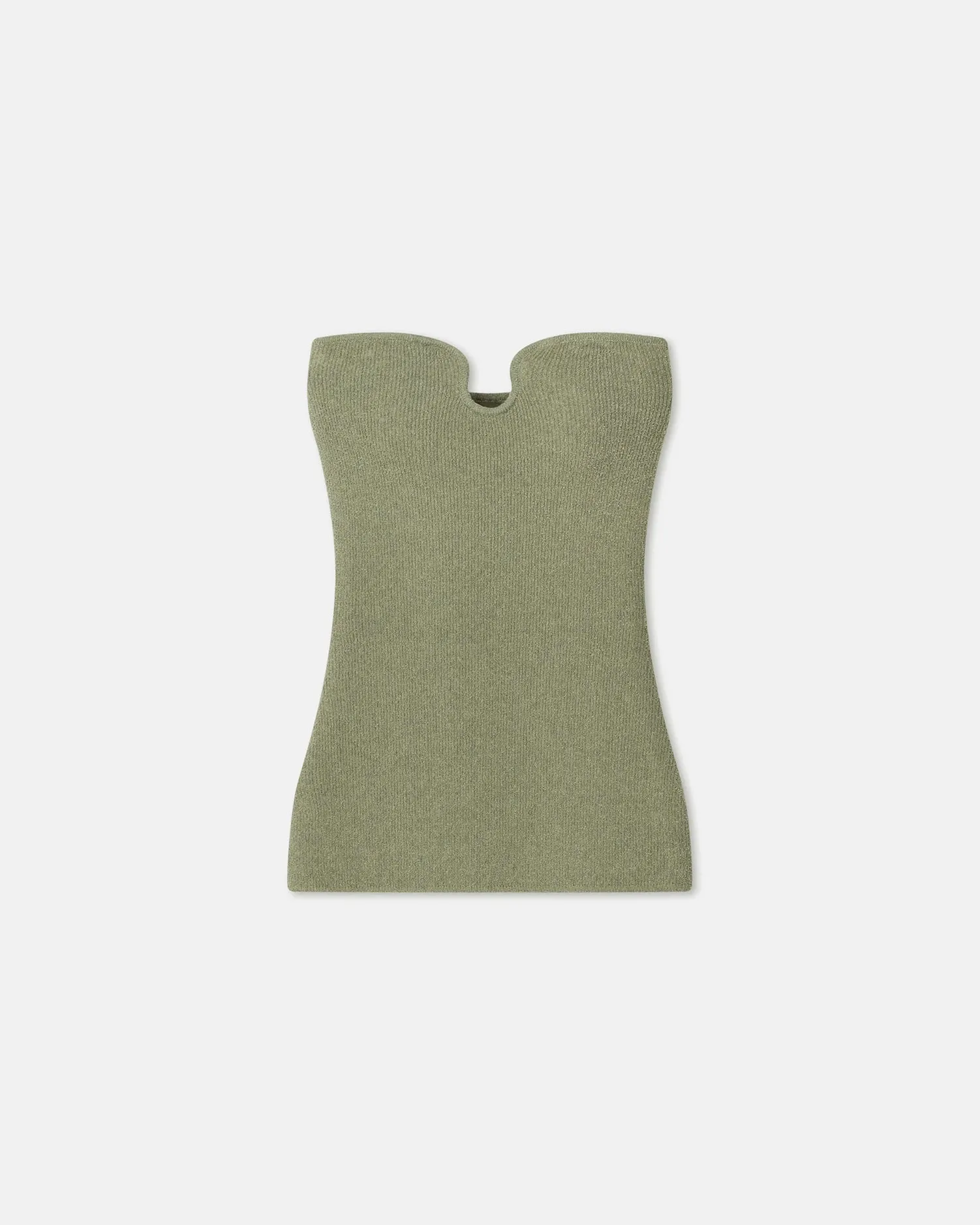 Zessa - Terry-Knit Bandeau Top - Faded Sage sold by Nanushka product image thumbnail 4