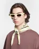 Shoul - Printed Silk Scarf - Moonbeam-Brown Kopjafa sold by Nanushka