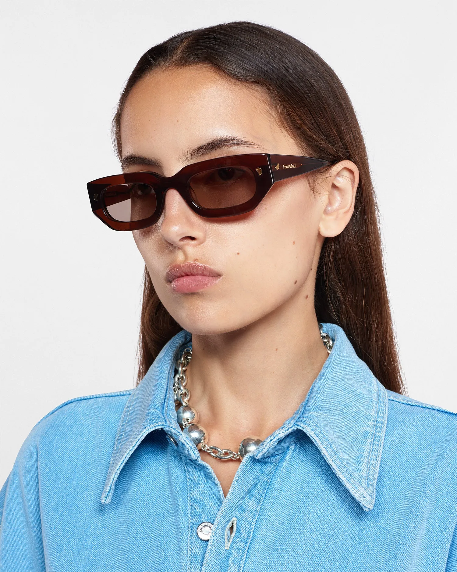 Kadee - Bio-Plastic D-Frame Sunglasses - Brown sold by Nanushka product image thumbnail 4