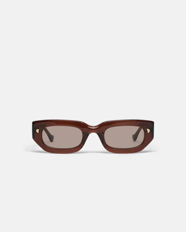 Kadee - Bio-Plastic D-Frame Sunglasses - Brown sold by Nanushka