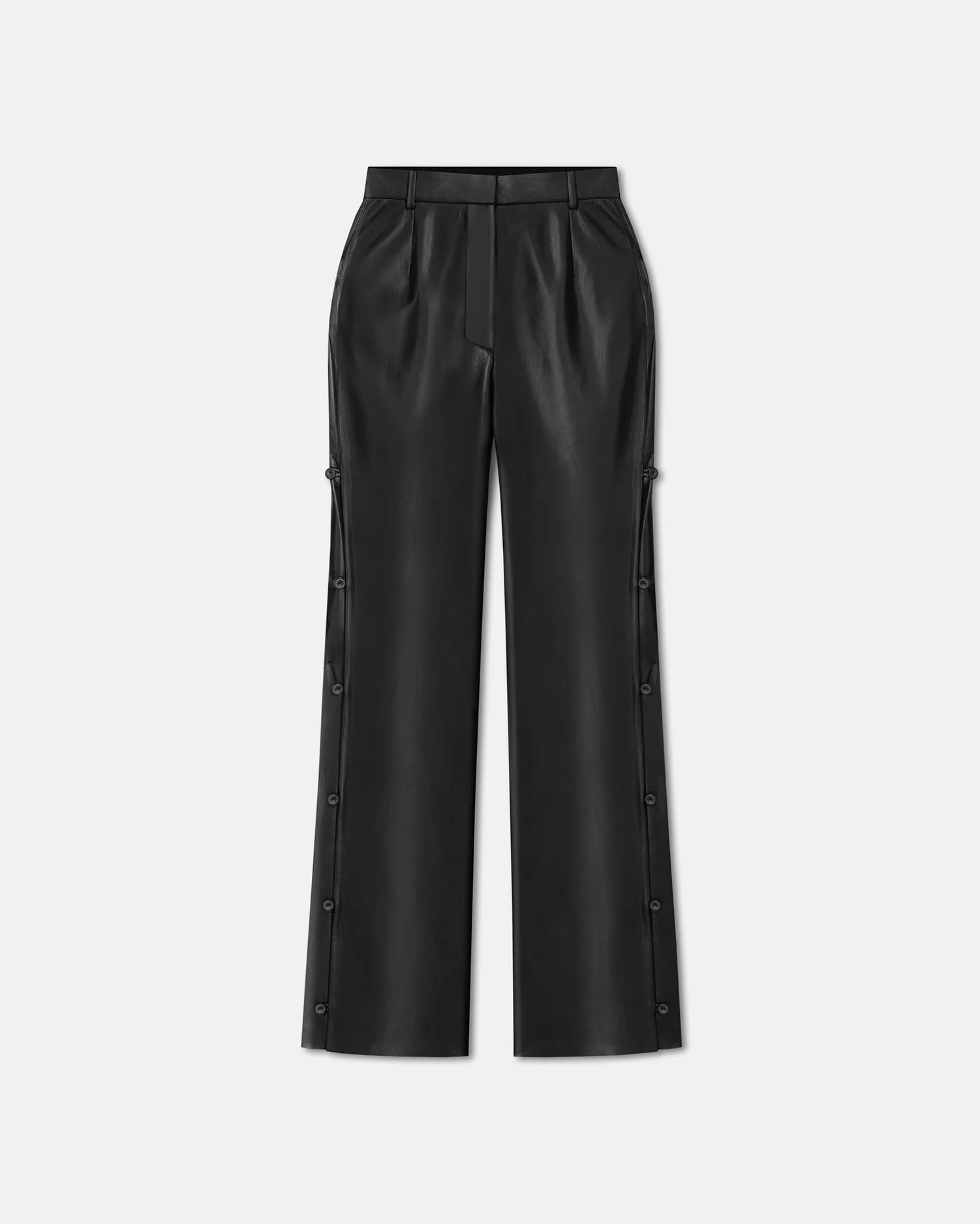 Felina - Okobor™ Alt-Leather Slim-Leg Pants - Black sold by Nanushka