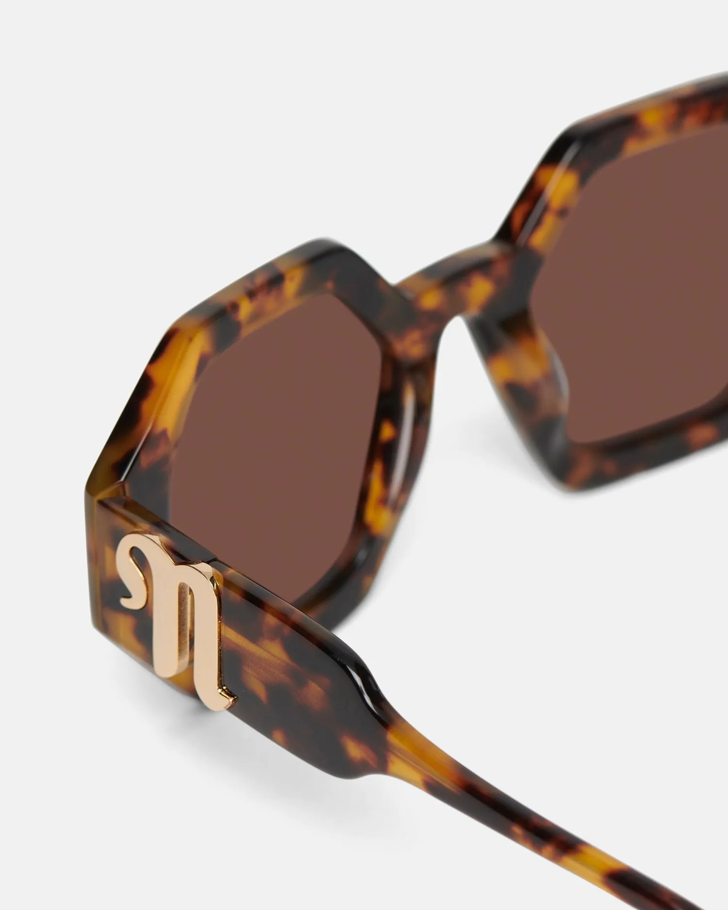 Carlen - Bio-Plastic Sunglasses - Dark Amber sold by Nanushka product image thumbnail 3