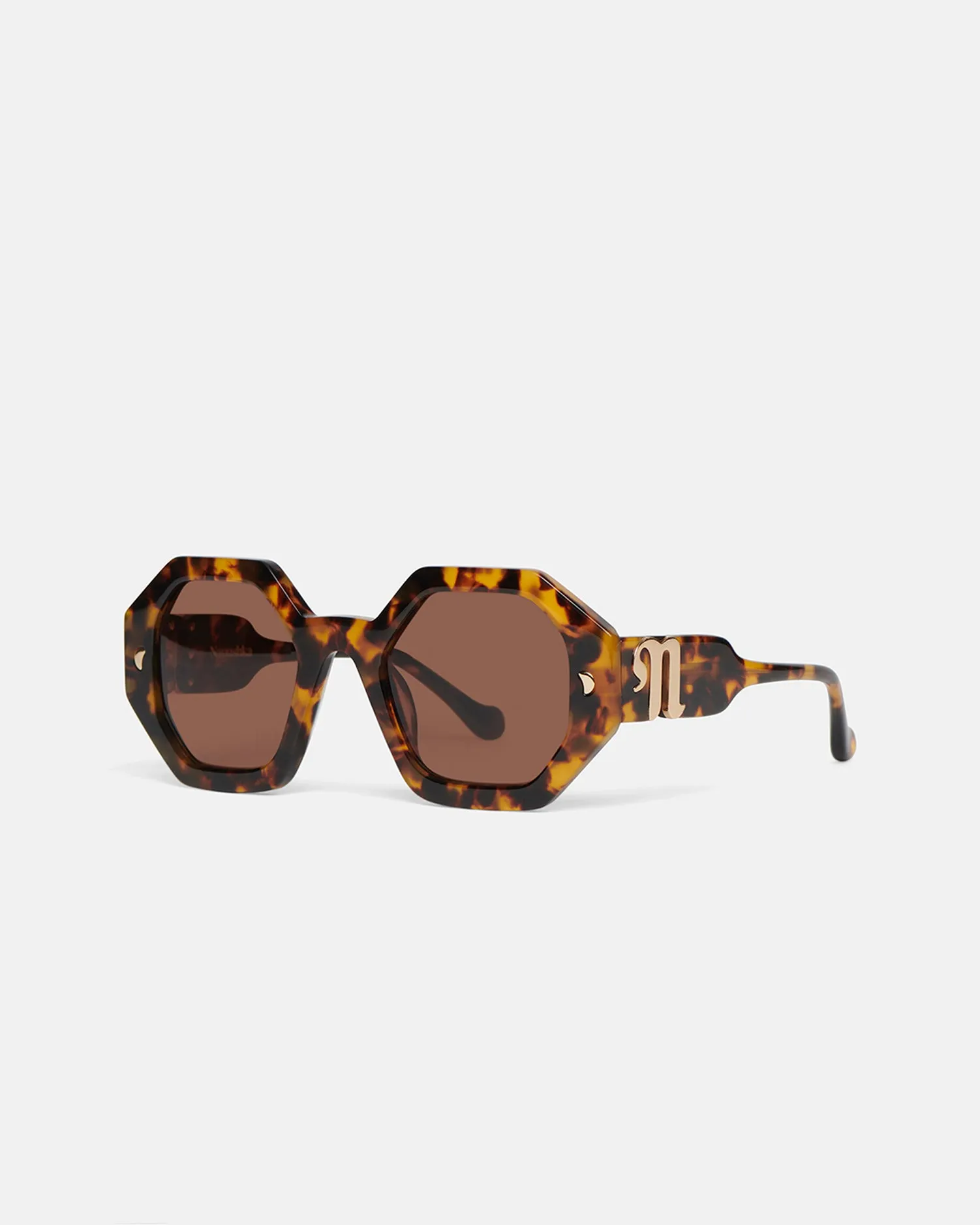 Carlen - Bio-Plastic Sunglasses - Dark Amber sold by Nanushka product image thumbnail 2