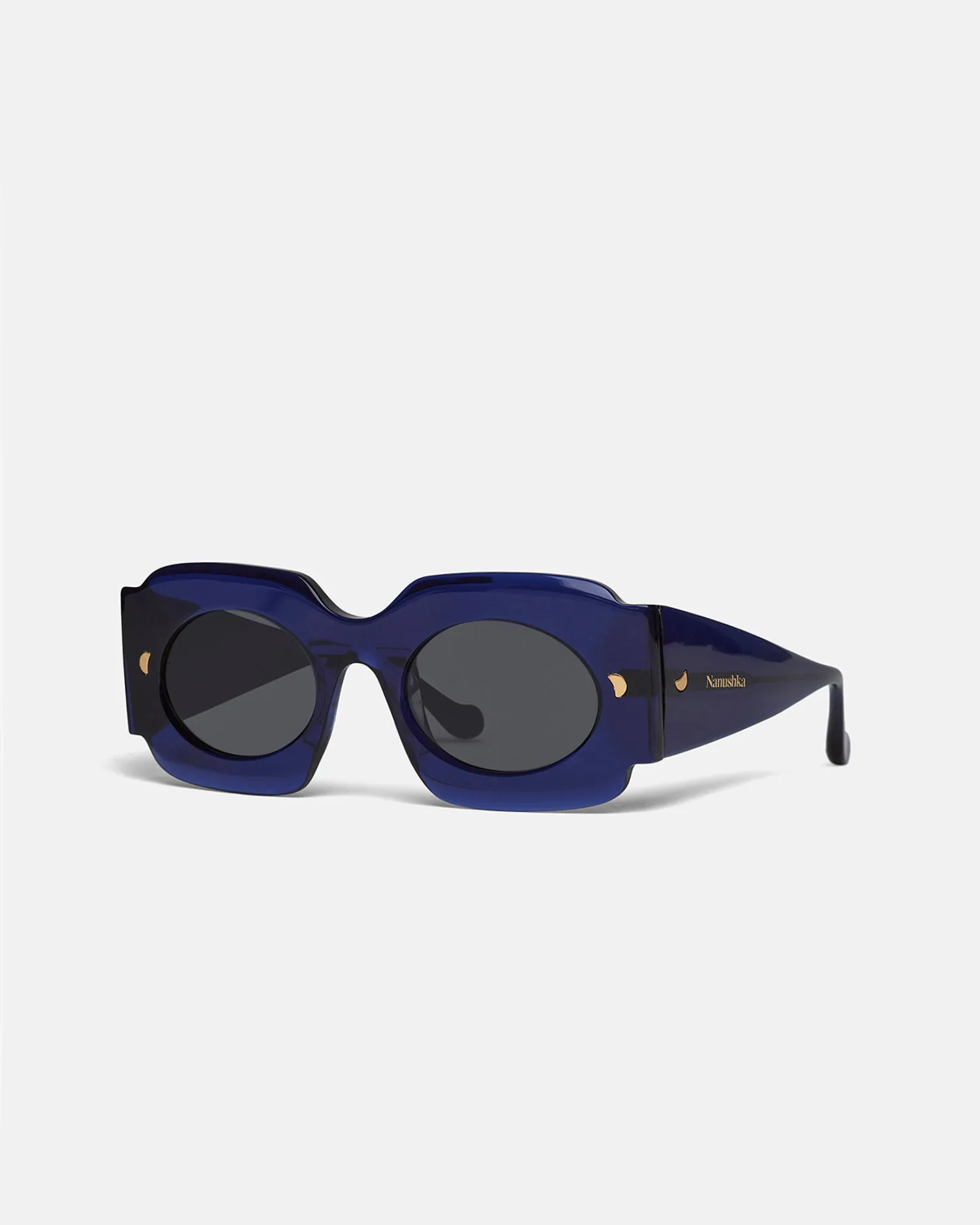Cathi - Bio-Plastic Square-Frame Sunglasses - Navy sold by Nanushka product image thumbnail 2