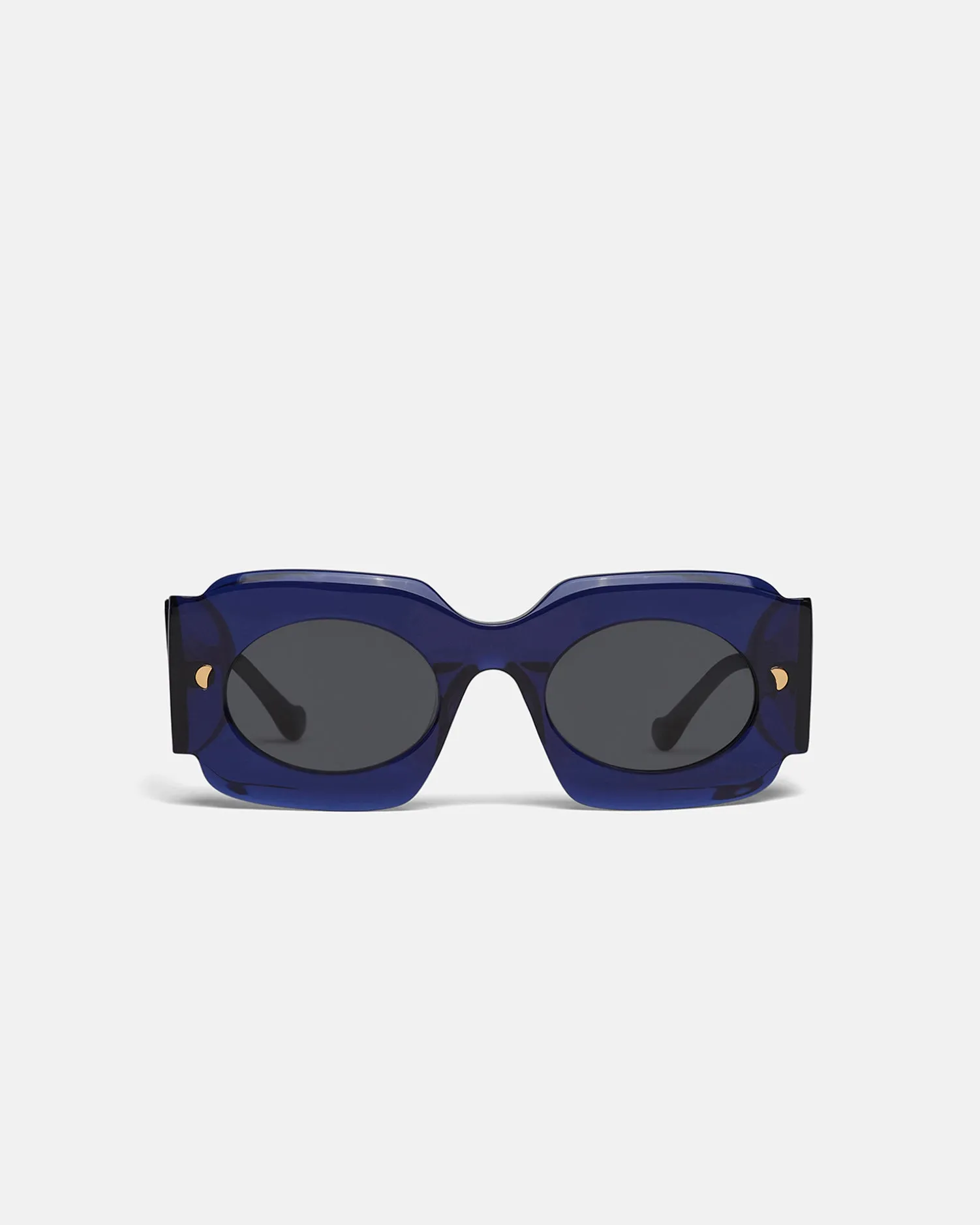 Cathi - Bio-Plastic Square-Frame Sunglasses - Navy sold by Nanushka