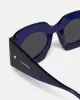 Cathi - Bio-Plastic Square-Frame Sunglasses - Navy sold by Nanushka