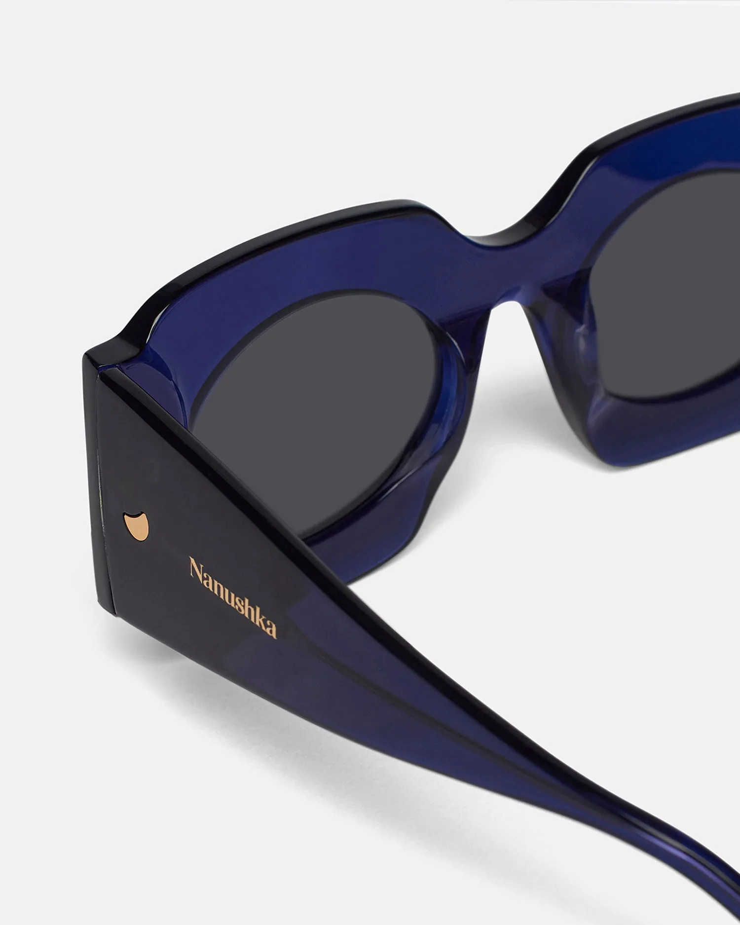 Cathi - Bio-Plastic Square-Frame Sunglasses - Navy sold by Nanushka product image thumbnail 3