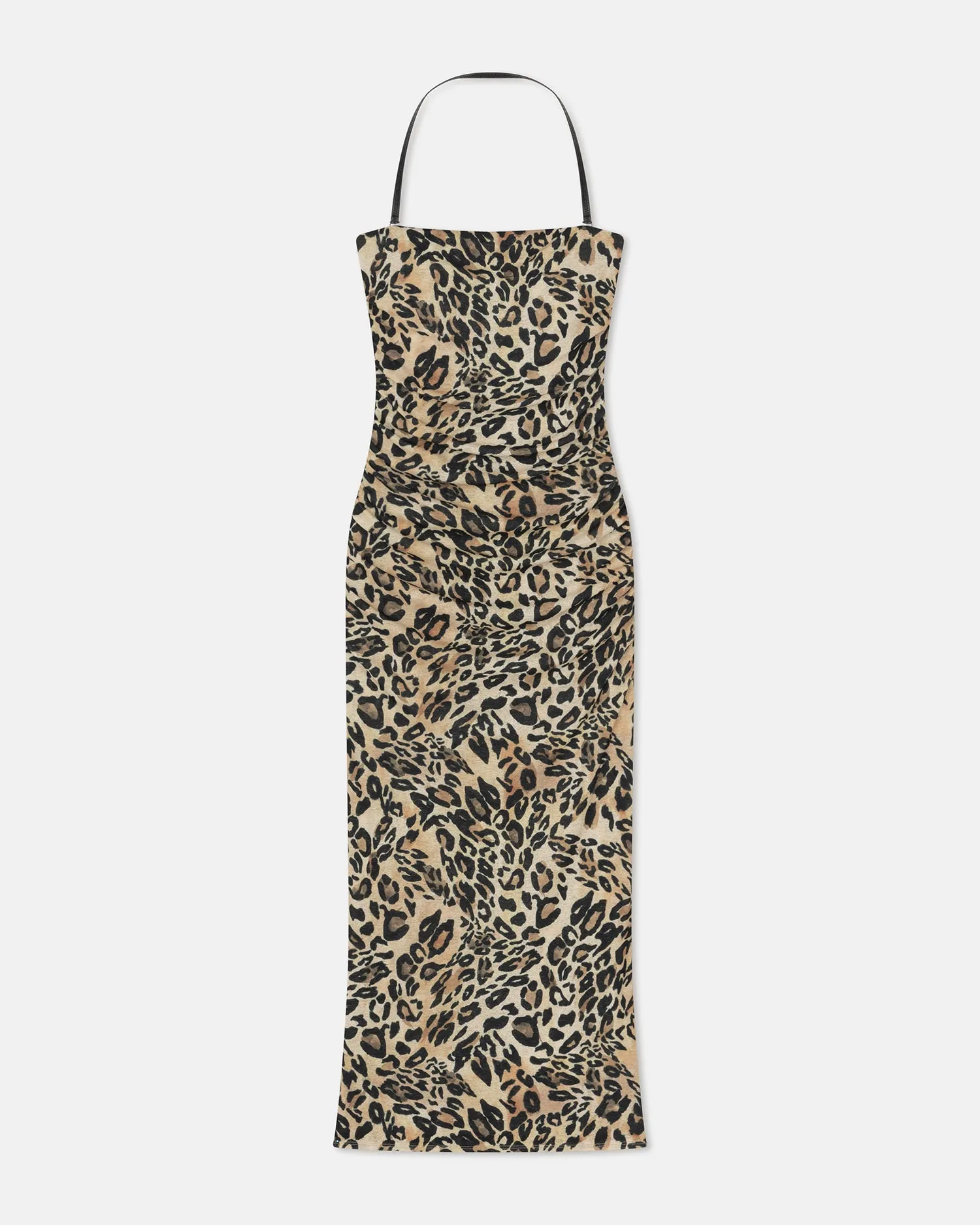 Eliz - Printed Mesh-Jersey Midi Dress - Leopard sold by Nanushka