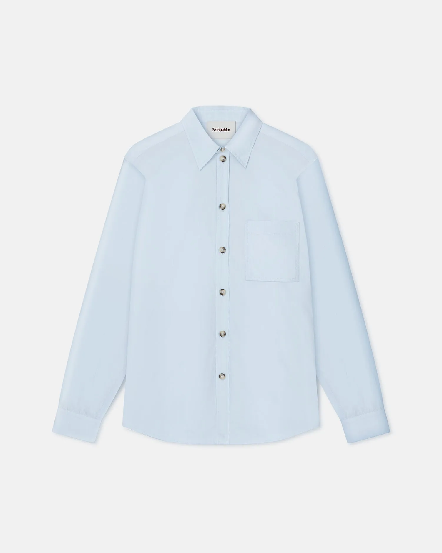Mya - Light Poplin Shirt - Sky Blue sold by Nanushka