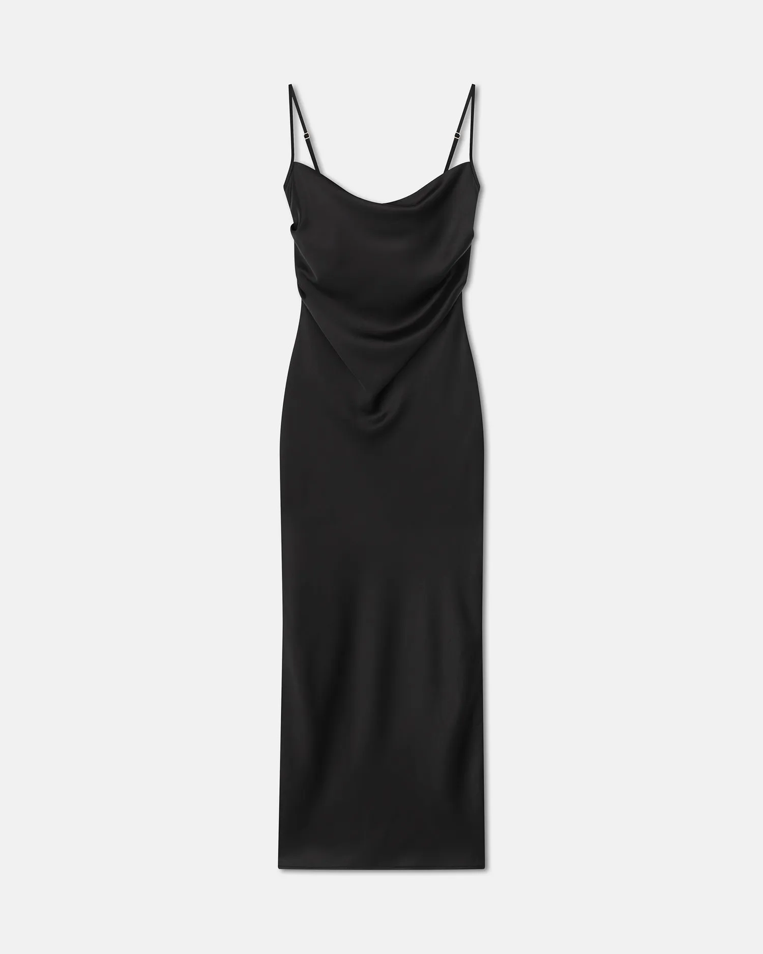 Macia - Slip Satin Dress - Black sold by Nanushka