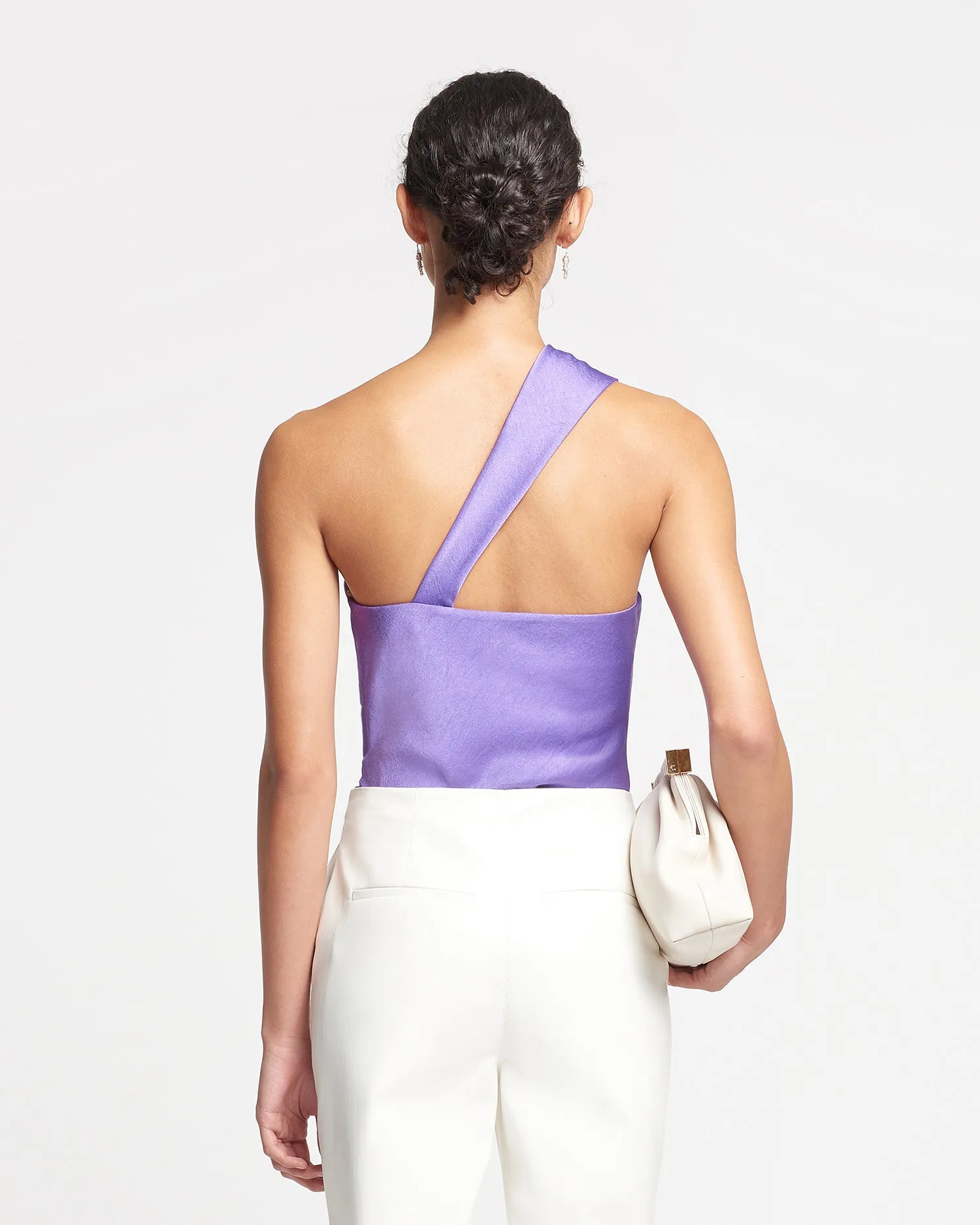 Alvin - Twisted Crisp-Satin Top - Iris sold by Nanushka product image thumbnail 2