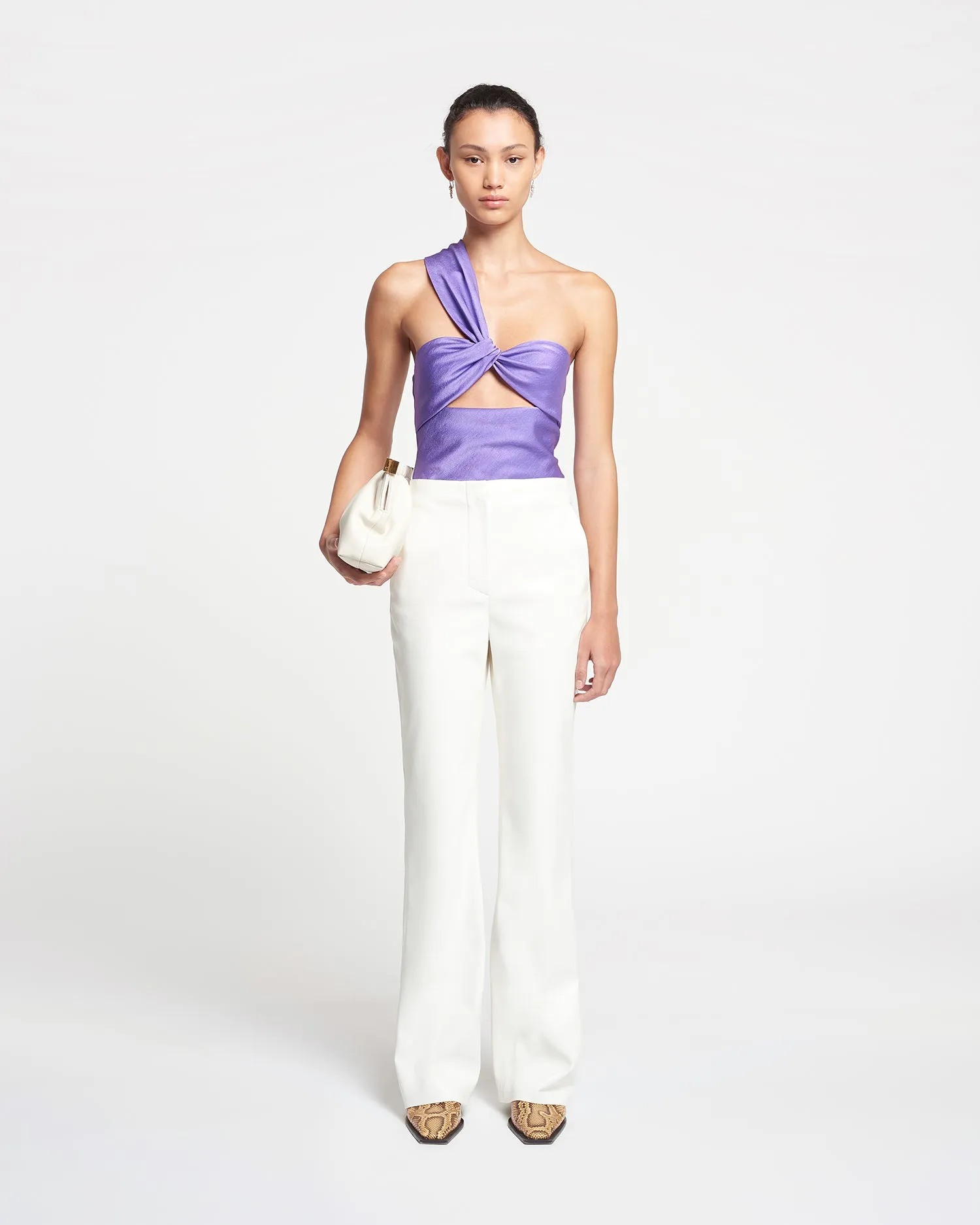 Alvin - Twisted Crisp-Satin Top - Iris sold by Nanushka product image thumbnail 3
