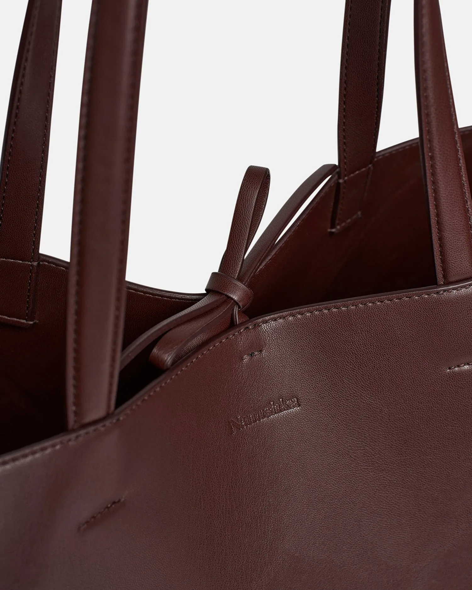 The Origami Tote Large - Alt Nappa Large Tote - Coffee Bean sold by Nanushka product image thumbnail 5