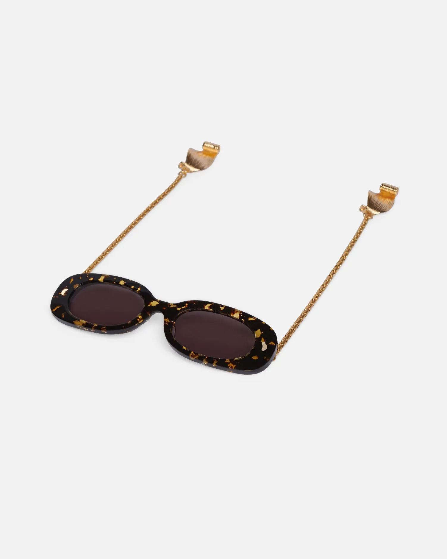 Aliza Charm - Bio-Plastic Oval Sunglasses - Leopard sold by Nanushka product image thumbnail 2