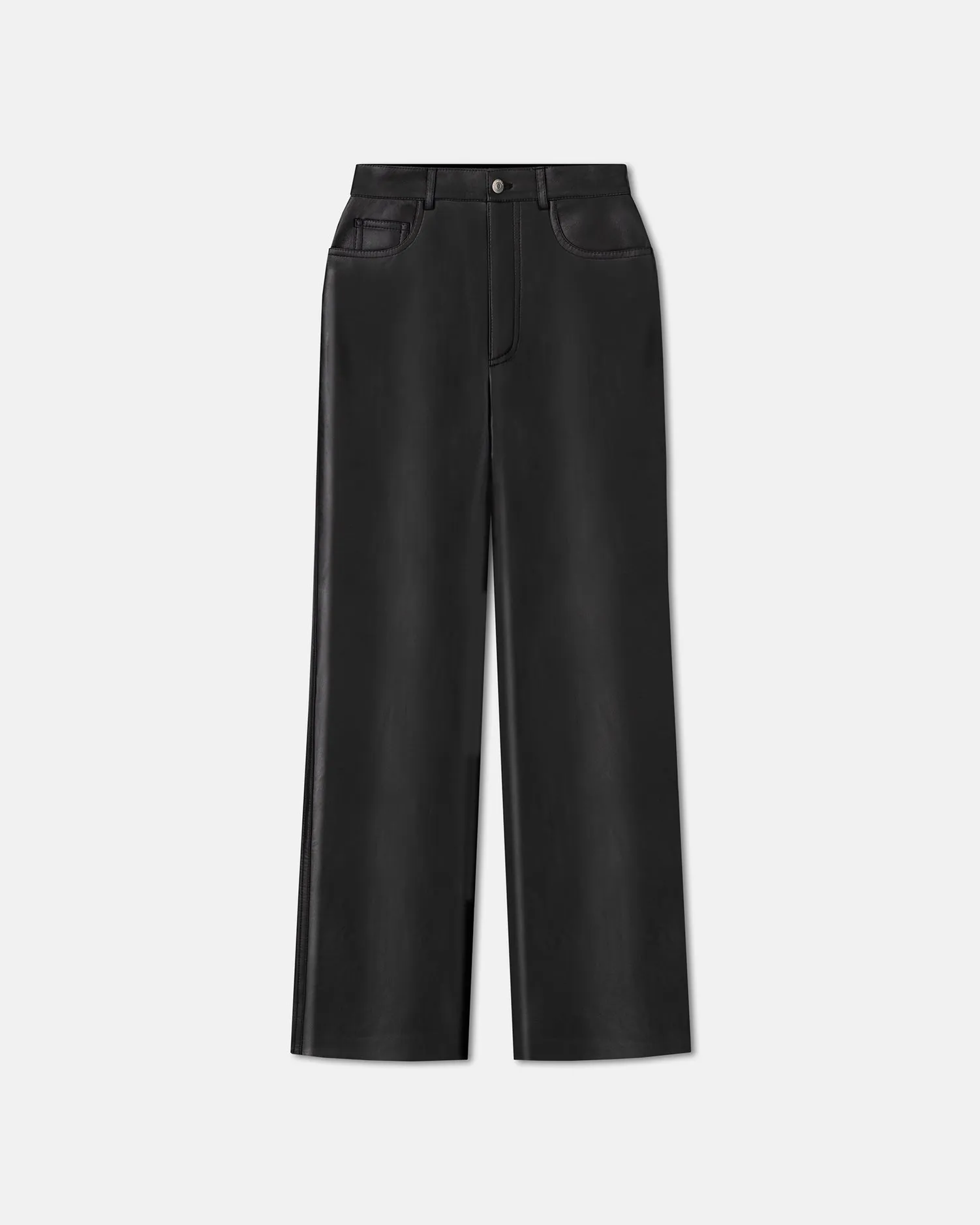 Camma - Straight Leg Trousers - Black sold by Nanushka