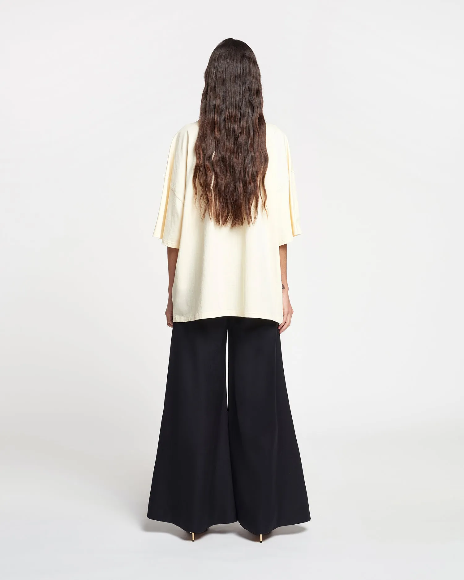 Charis - Fluted Tech-Satin Pants - Black sold by Nanushka product image thumbnail 2