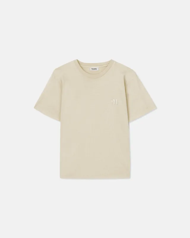 Reece - Organically Grown Cotton T-Shirt - Shell Symbol sold by Nanushka