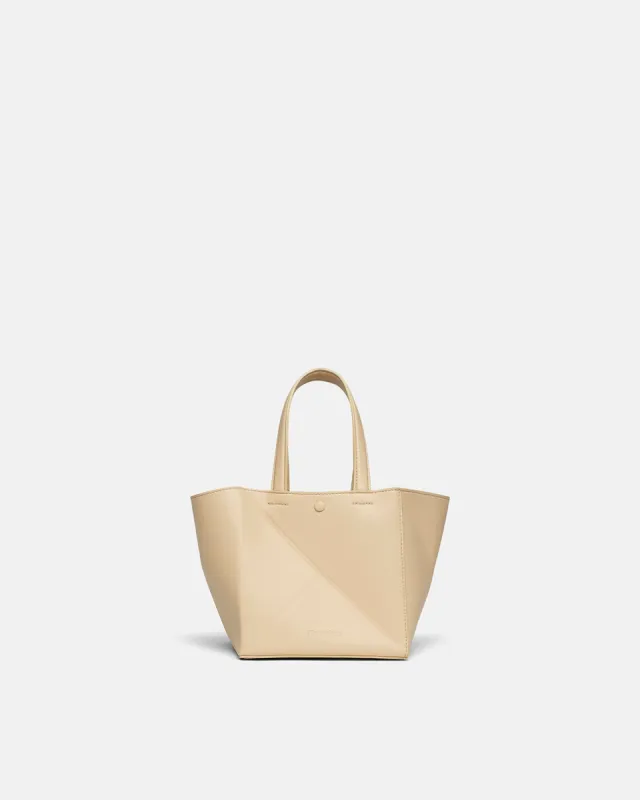 The Origami Mini - Sale Alt-Nappa Tote - Almond sold by Nanushka