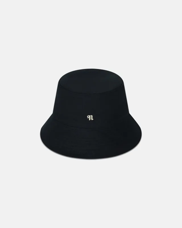 Caran - Cotton-Canvas Bucket Hat - Black sold by Nanushka