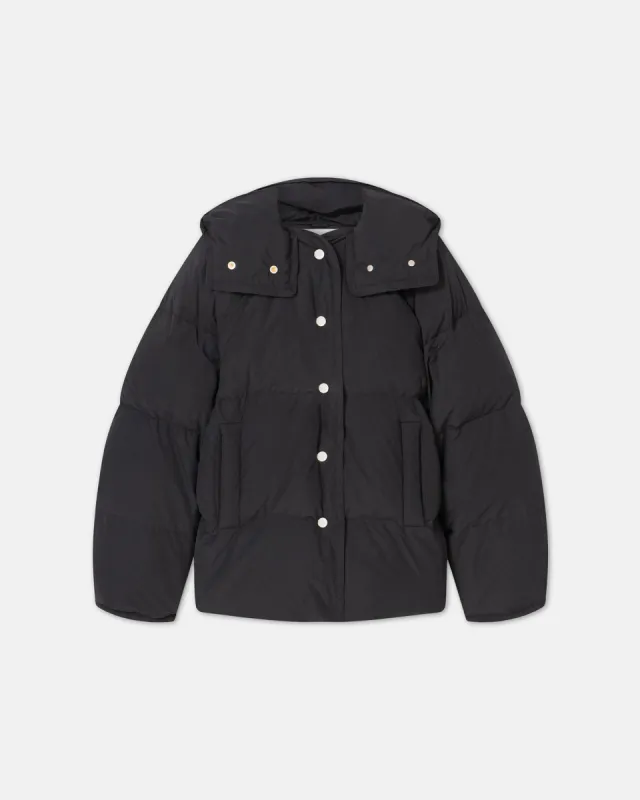 Jolyn - Tech Poplin Puffer Jacket - Off Black sold by Nanushka