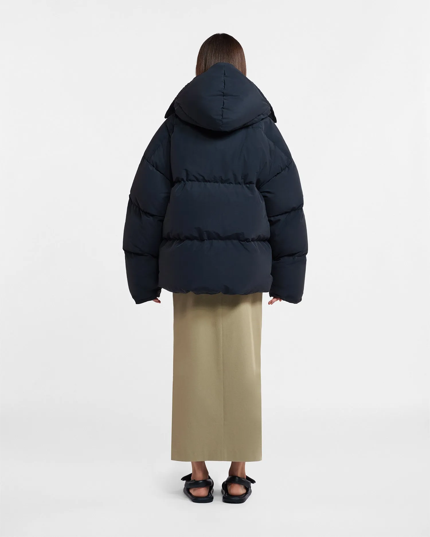 Jolyn - Tech Poplin Puffer Jacket - Off Black sold by Nanushka product image thumbnail 4