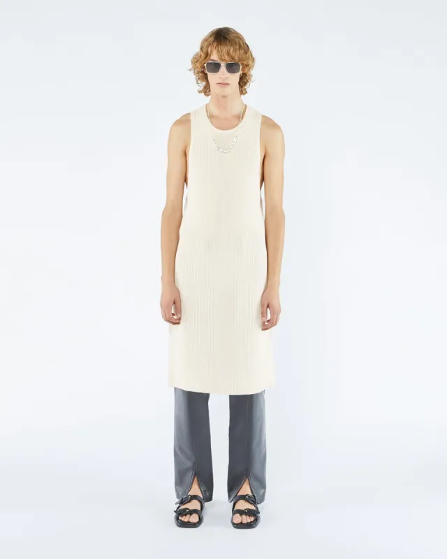Zeno - Sale Textured-Cotton Tank Top - Creme sold by Nanushka