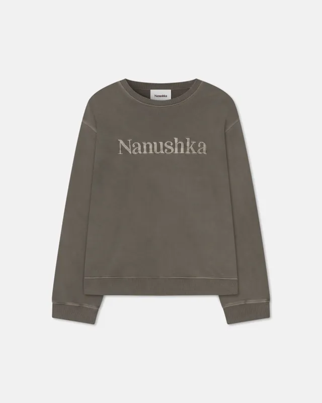 Mart - Organically Grown Cotton Sweatshirt - Asphalt sold by Nanushka