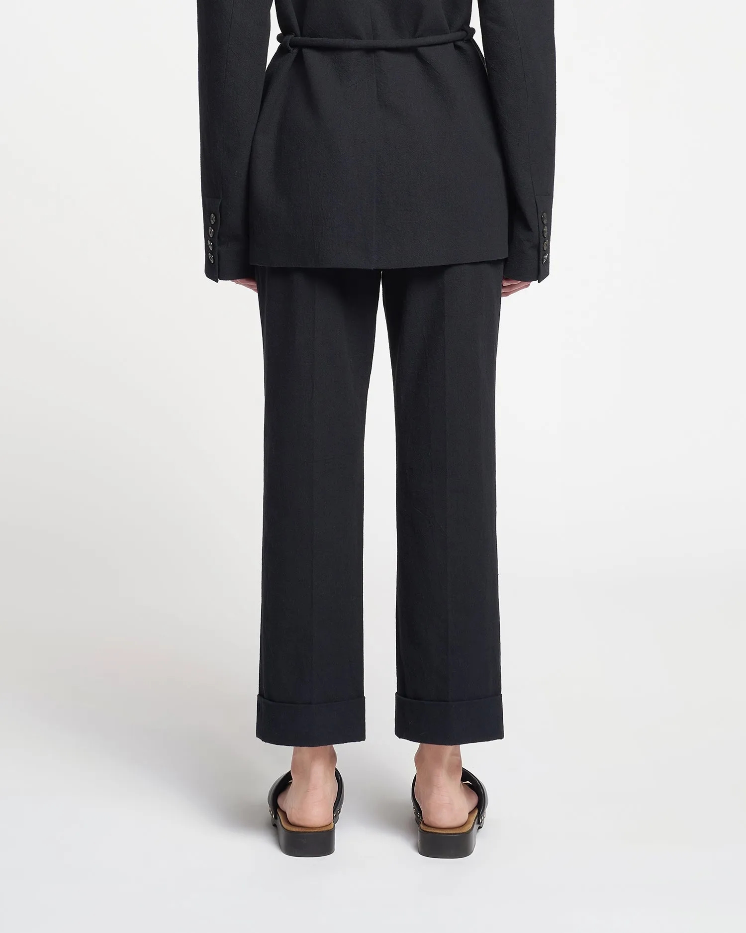 Katrine - Washed-Canvas Pants - Black sold by Nanushka product image thumbnail 4