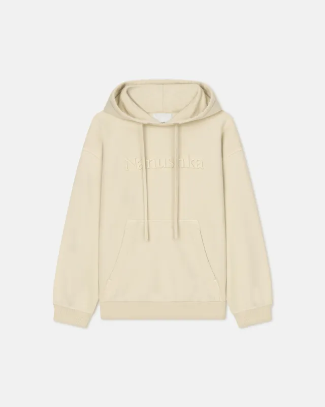Ever - Cotton-Fleece Hoodie - Shell made by Nanushka
