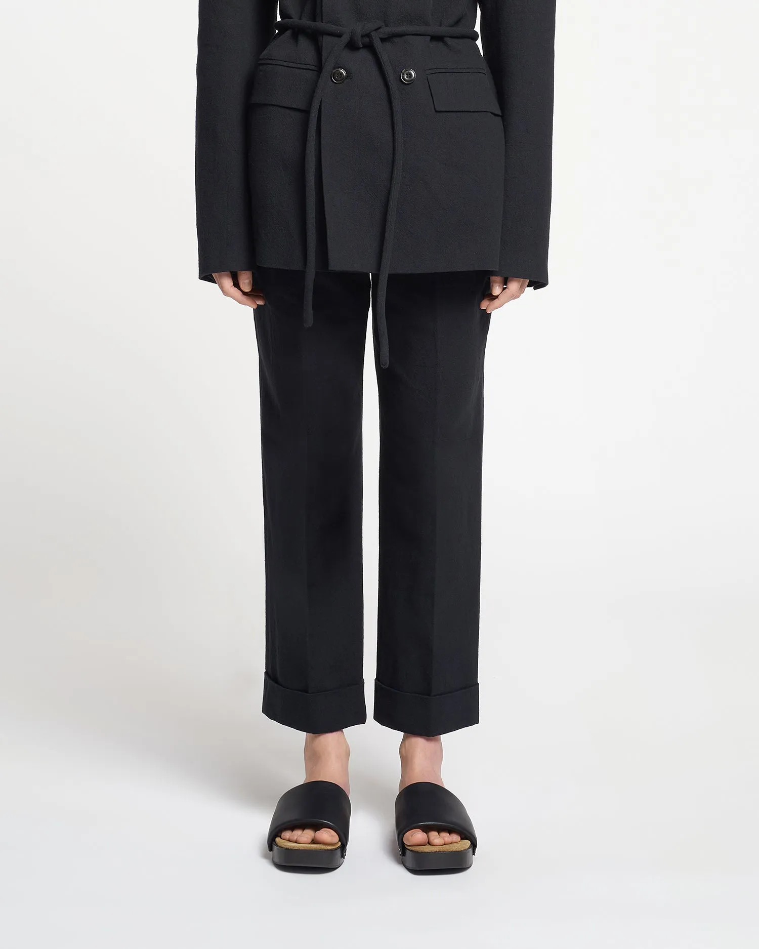 Katrine - Washed-Canvas Pants - Black sold by Nanushka product image thumbnail 3