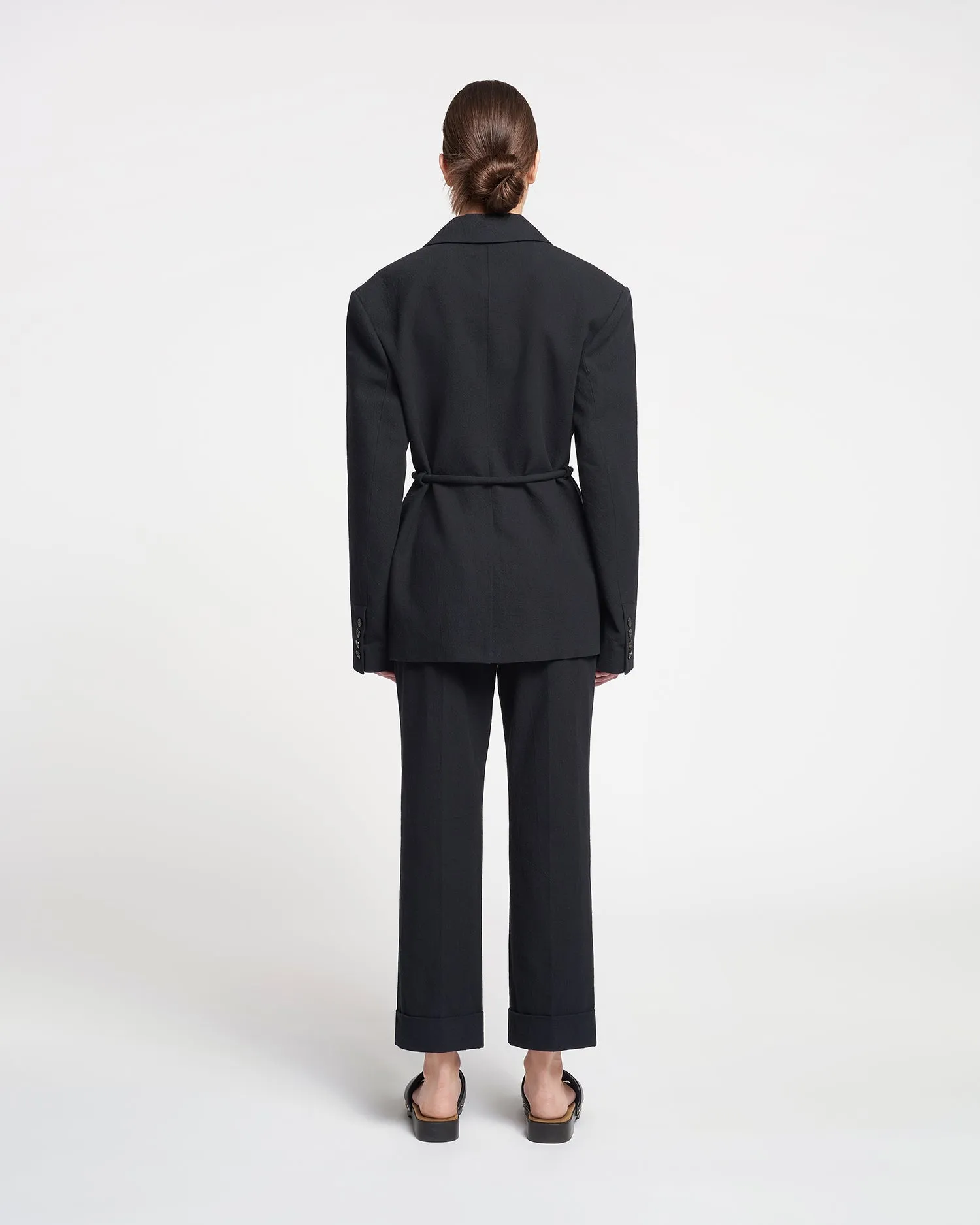 Katrine - Washed-Canvas Pants - Black sold by Nanushka product image thumbnail 2