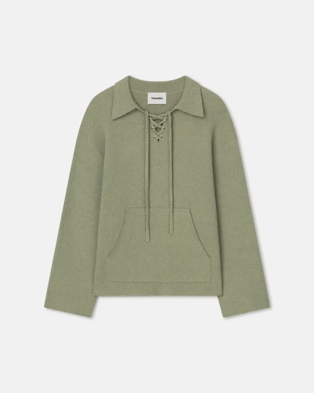 Jorrit - Terry-Knit Sweater - Sage sold by Nanushka