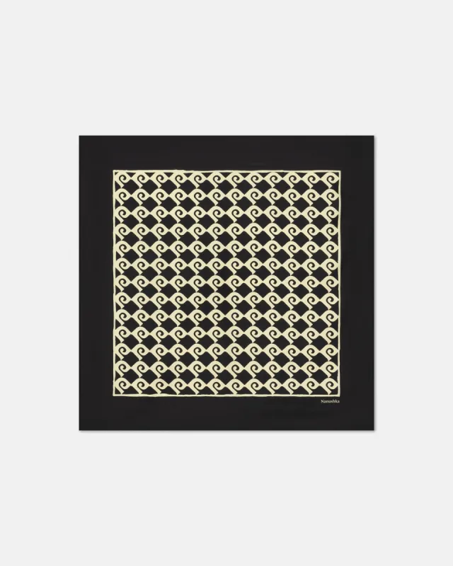 Shoul - Printed Silk Scarf - Diamond Check sold by Nanushka