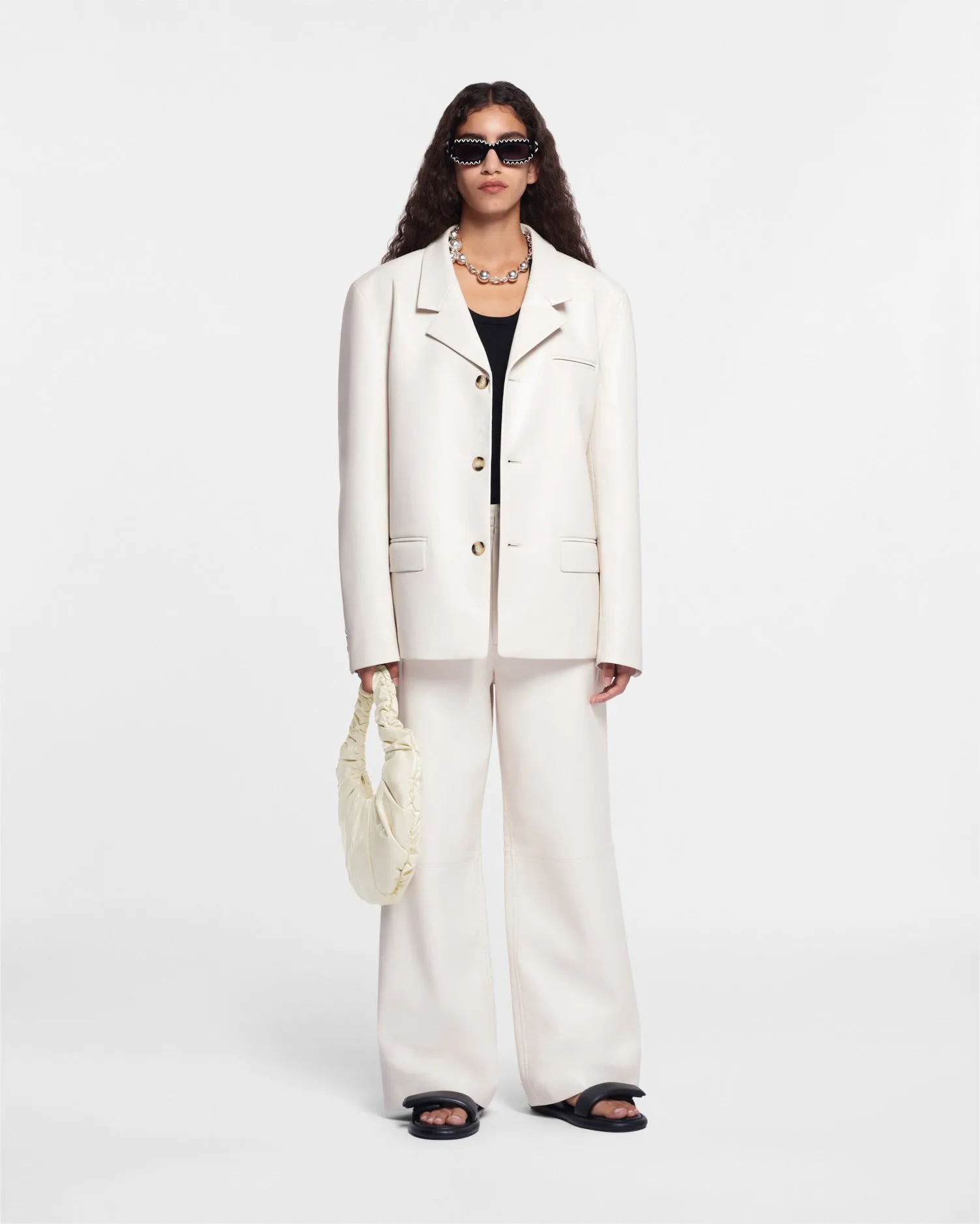 Rox - Regenerated Leather Blazer - Crayon sold by Nanushka product image thumbnail 2