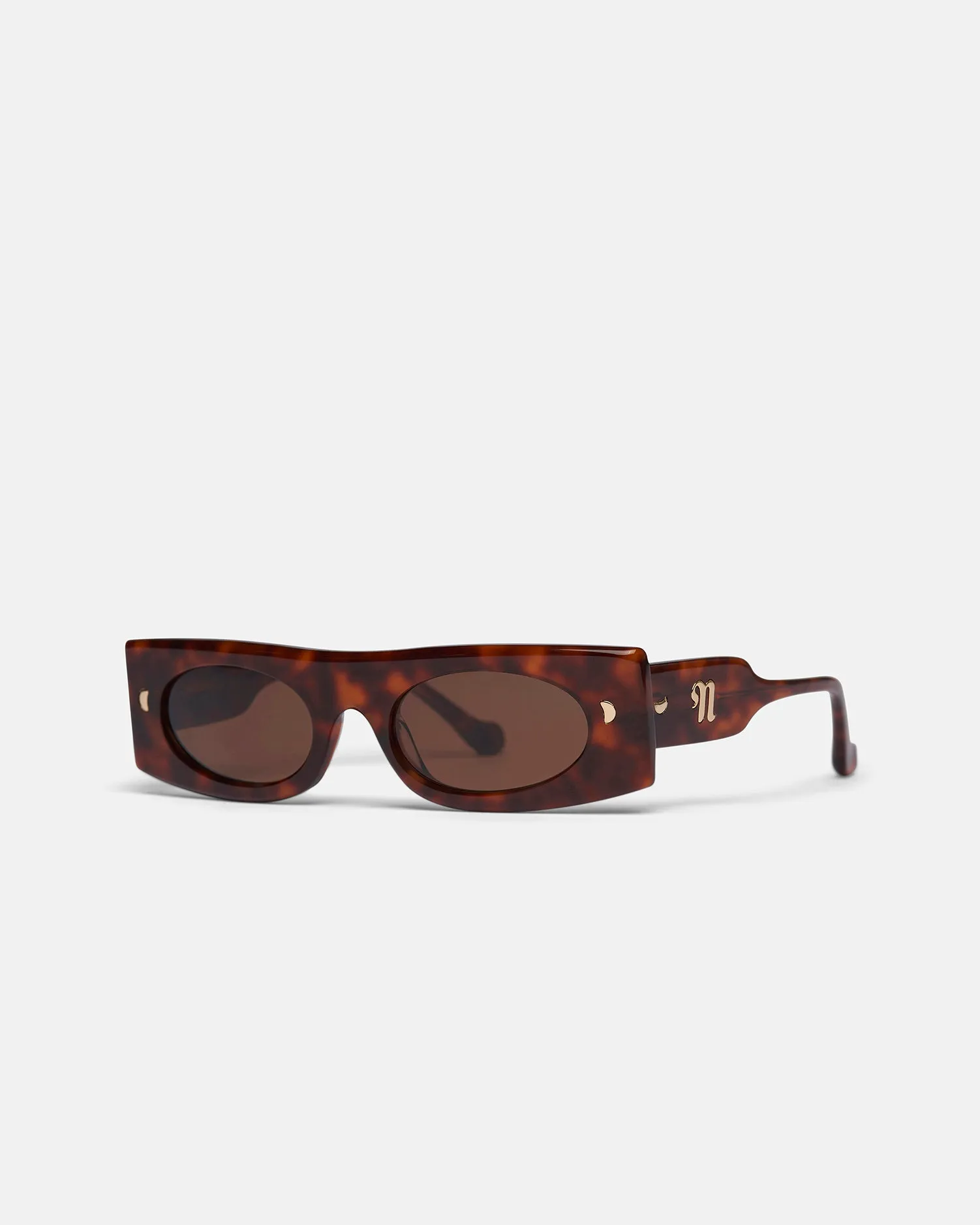 Ruthie - Bio-Plastic Visor Sunglasses - Turtle sold by Nanushka product image thumbnail 2