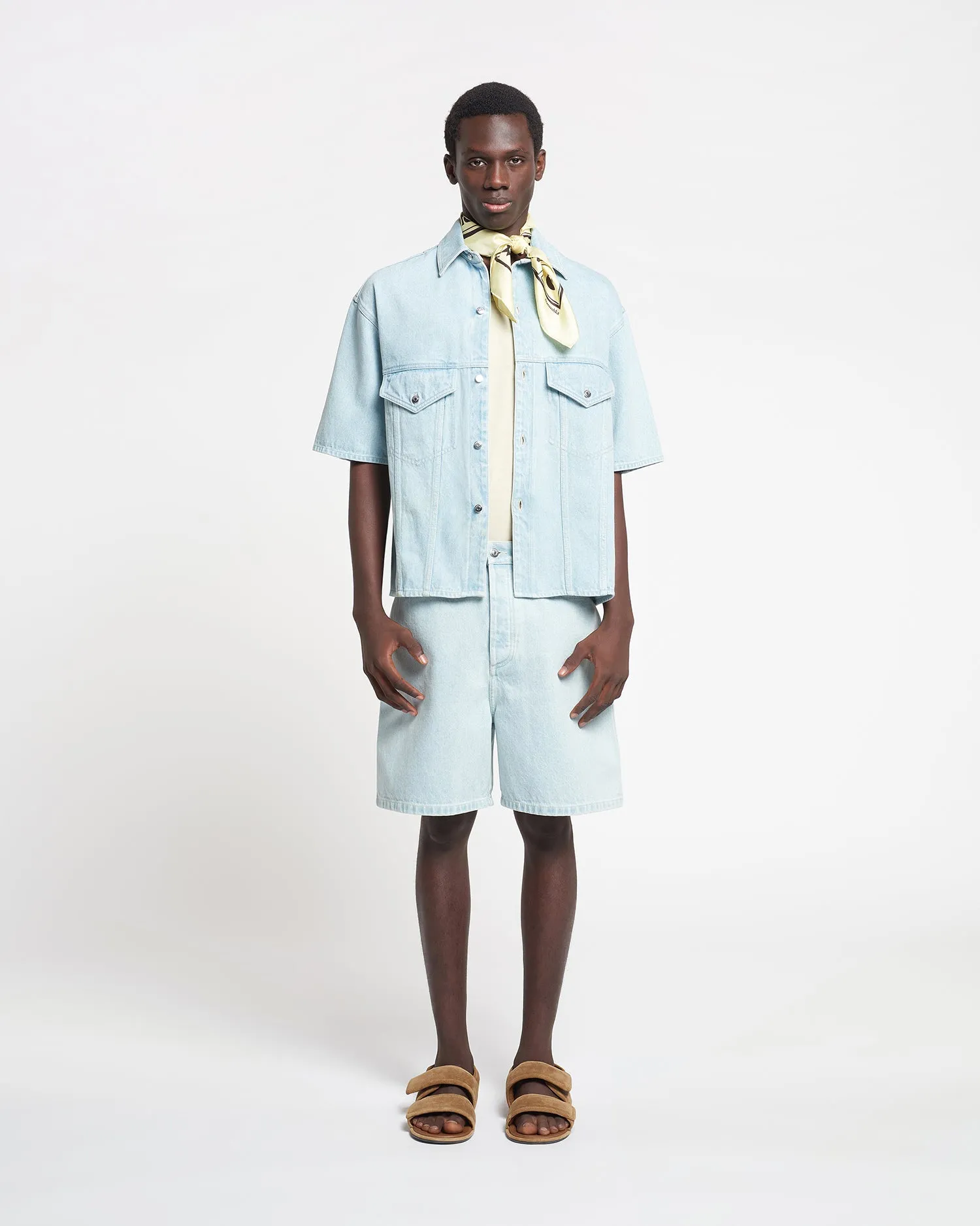 Jorge - Denim Shirt - Sun Bleach sold by Nanushka product image thumbnail 3