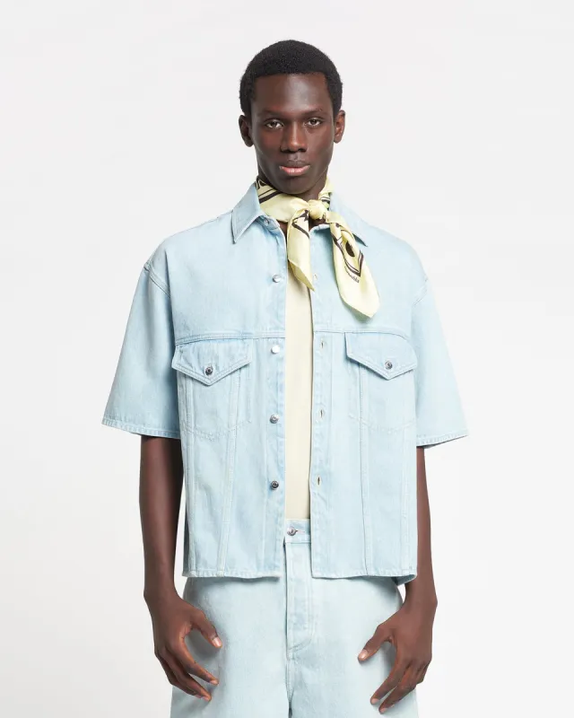 Jorge - Denim Shirt - Sun Bleach sold by Nanushka